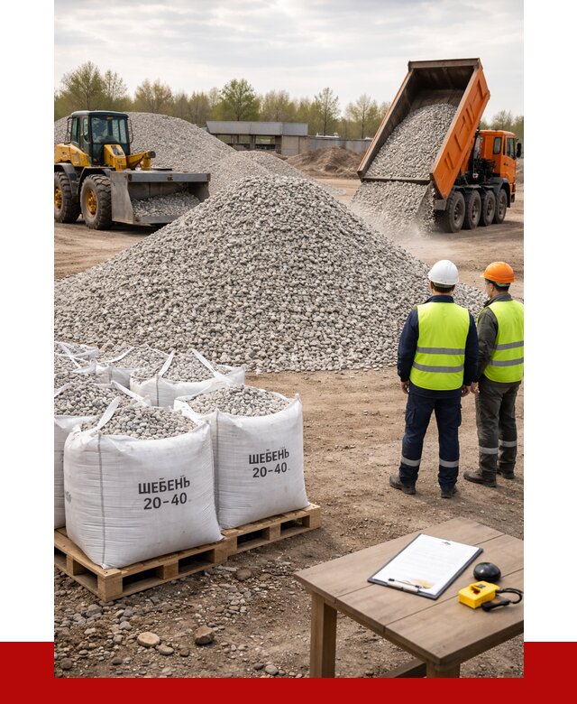 Известняковый щебень 20-40 в Сестрорецке от 2152 р. ПРОНЕРУДСст