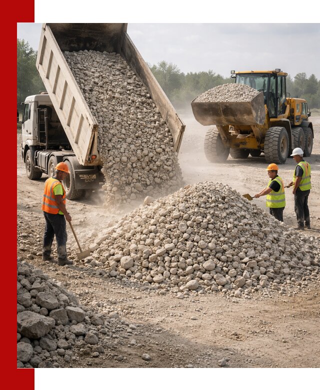 Доставка известнякового щебня фр. 40-70 в Сестрорецке
