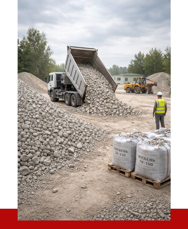 Известняковый щебень фракция 70-150 в Сестрорецке от 1281 р. | ПРОНЕРУДСст