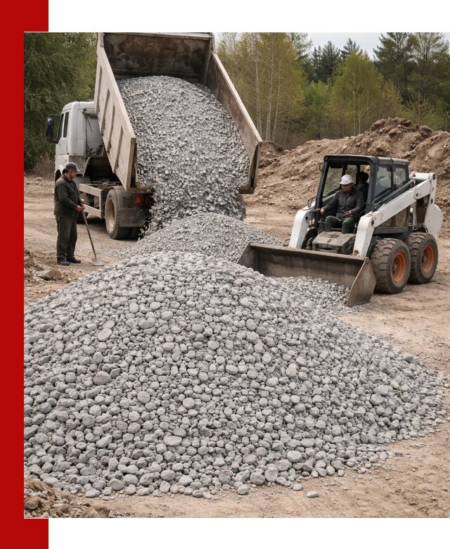 Доставка доломитового щебня в Сестрорецке напрямую от карьера