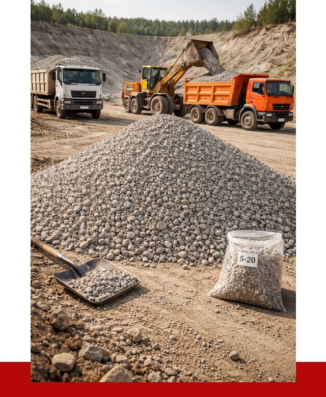 Доломитовый щебень фр. 5-20 в Сестрорецке от 4305 р. | ПРОНЕРУДСст