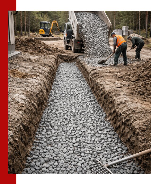 Щебень для дренажа с доставкой в Сестрорецке высокого качества