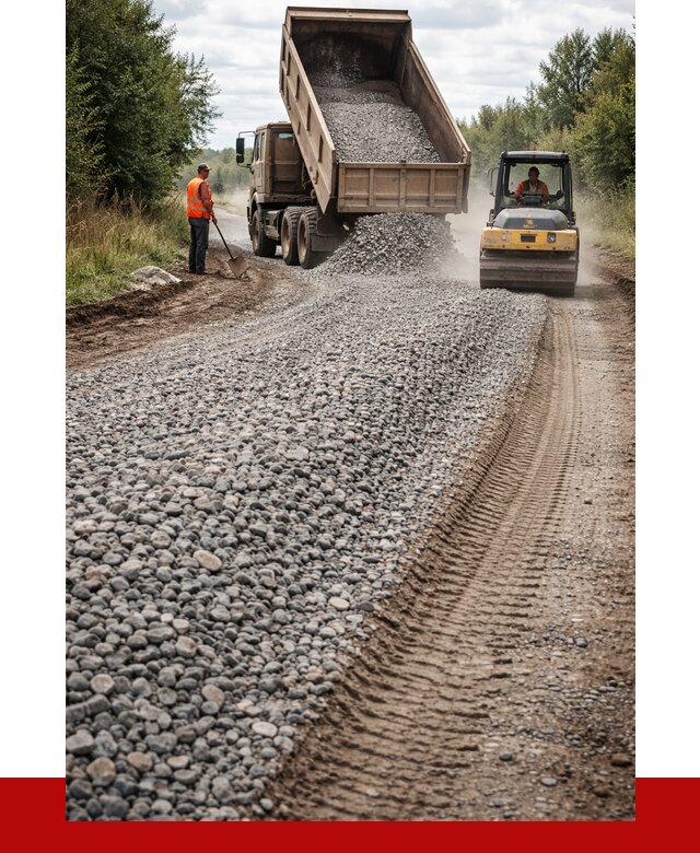 Щебень для отсыпки дороги в Сестрорецке от 2767 р. ПРОНЕРУДСст