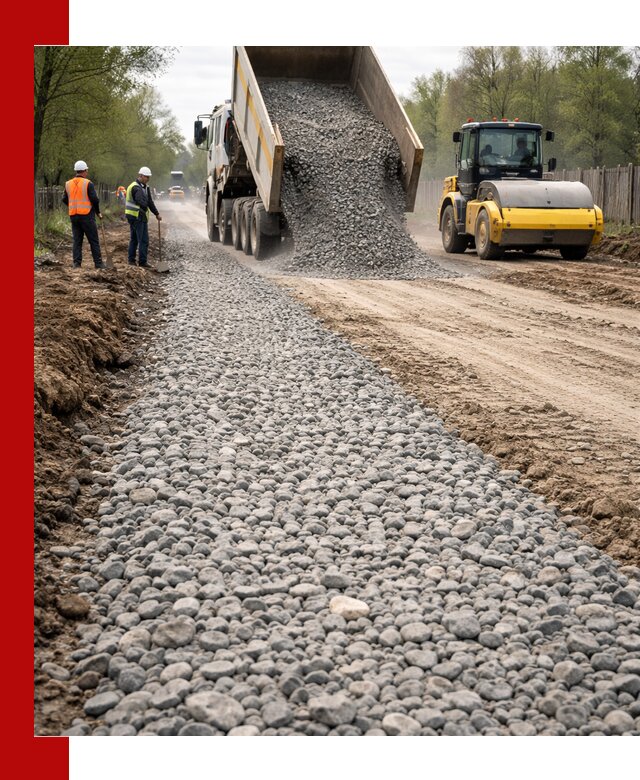 Доставка щебня для отсыпки дорог в Сестрорецке высокого качества