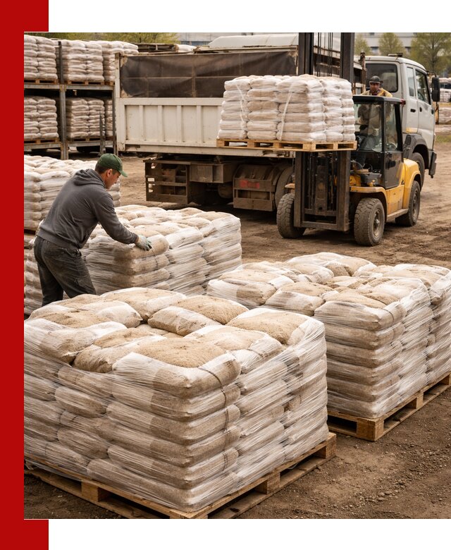 Карьерный песок в мешках с доставкой в Сестрорецке