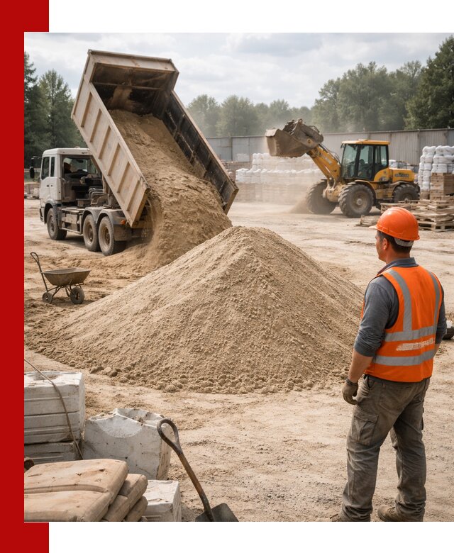 Доставка строительного песка с самосвалом в Сестрорецке