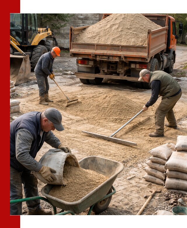 Поставка песка для стяжки в Сестрорецке с быстрой доставкой