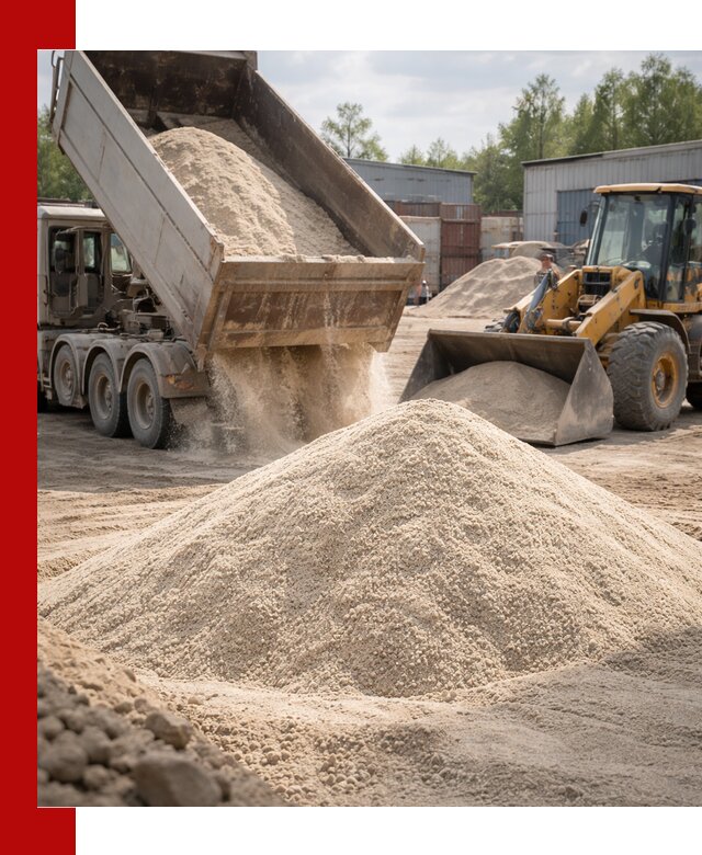 Кварцевый песок с доставкой в Сестрорецке для строительных работ