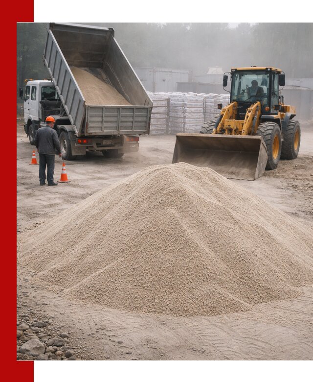 Кварцевый песок фракция 0–8 для стройработ в Сестрорецке