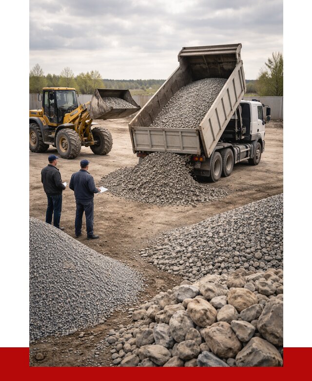 Гравий и камень с доставкой в Сестрорецке от 4305 р. - ПРОНЕРУДСст