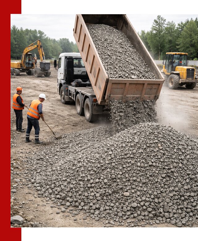 Доставка гравия фракции 40-70 в Сестрорецке оптом и в розницу