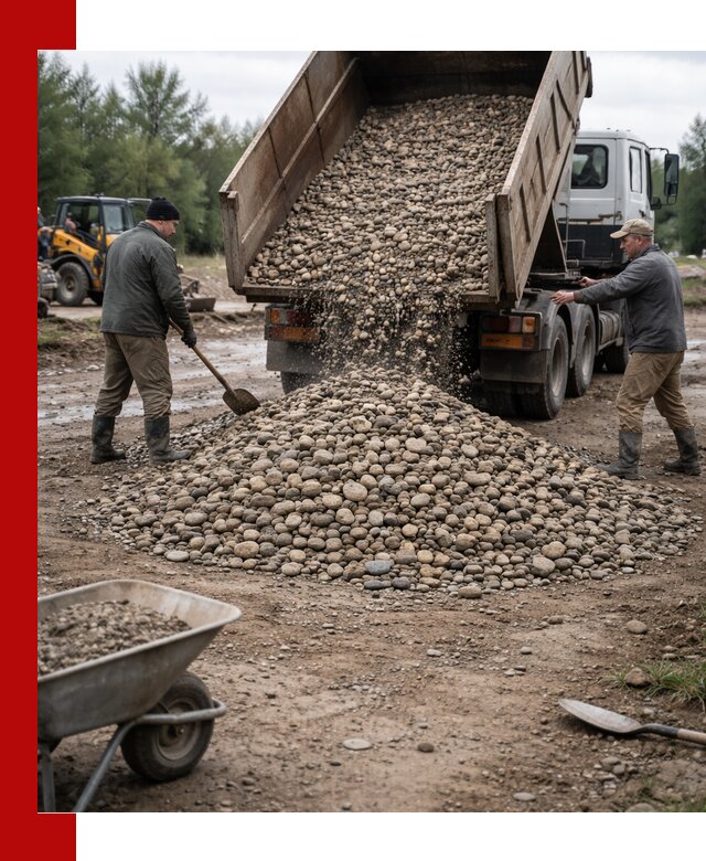 Доставка гальки речной оптом и в розницу в Сестрорецке