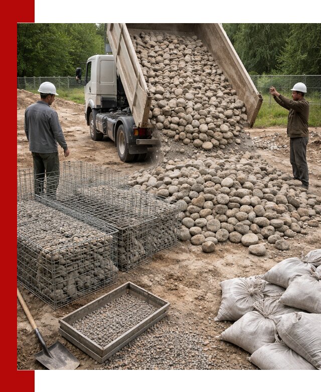 Камень для габионов фракция 70–151 в Сестрорецке