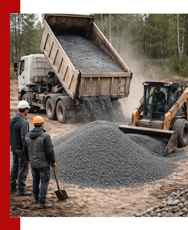 Гранитный отсев 0-5 с доставкой и разгрузкой в Сестрорецке