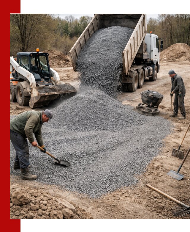 Отсев для подсыпки в Сестрорецке — доставка и подсыпка на участок