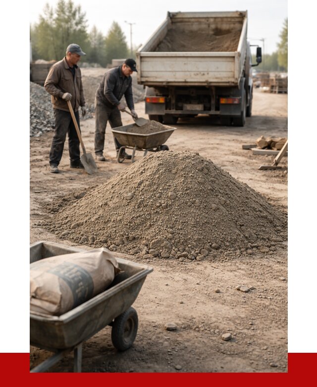 Цементно-песчаная смесь М150 в Сестрорецке от 4817 р. | ПРОНЕРУДСст