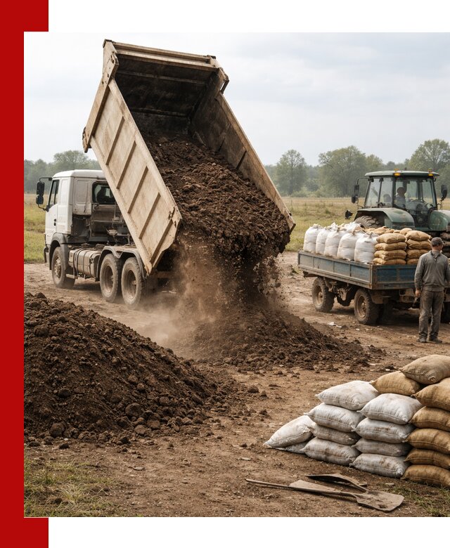 Доставка грунта и удобрений оптом в Сестрорецке для сельхоз и строительства