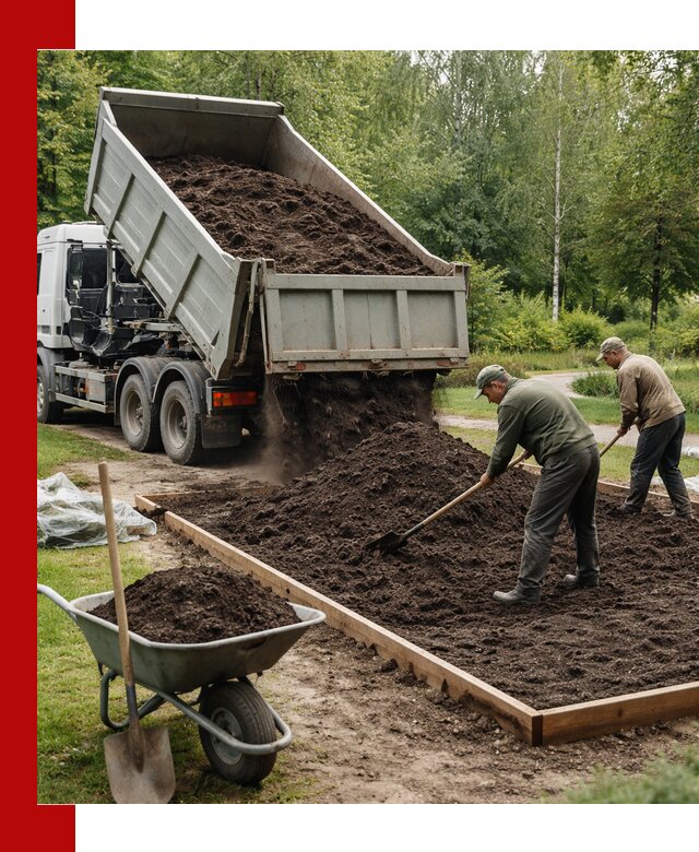 Доставка грунта для озеленения и благоустройства в Сестрорецке