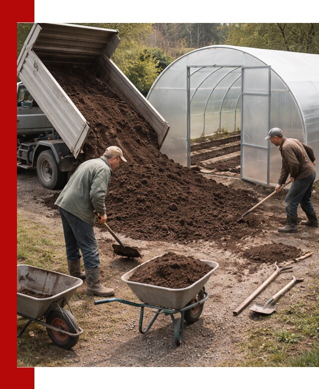 Грунт для теплицы с доставкой в Сестрорецке — плодородный субстрат под растения