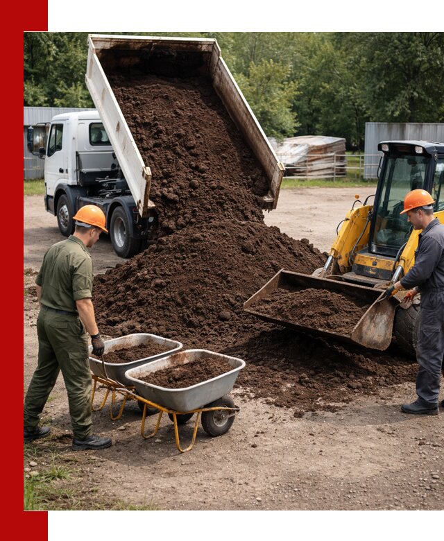 Доставка торфо-земляной смеси в Сестрорецке для огорода и ландшафта