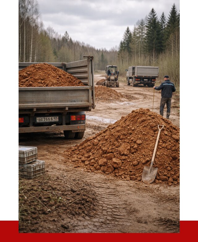 Глина и суглинки в Сестрорецке от 4612 р. за куб | ПРОНЕРУДСст