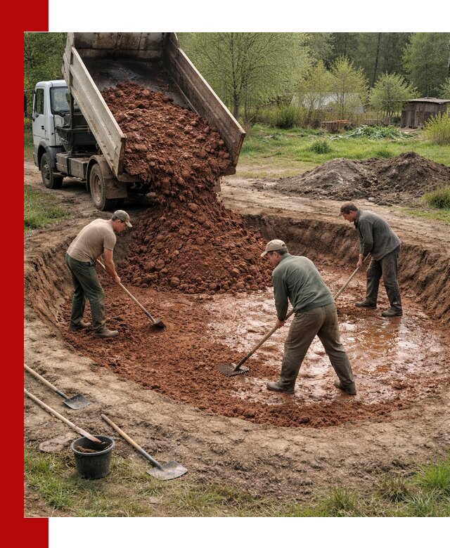 Купить качественную глину для пруда в Сестрорецке