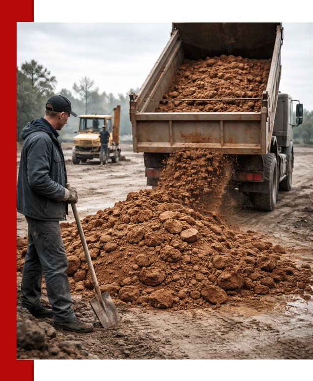 Глина для засыпки в Сестрорецке с доставкой самосвалами