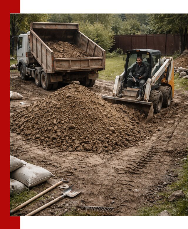 Суглинок для планировки участков в Сестрорецке с доставкой и выгрузкой