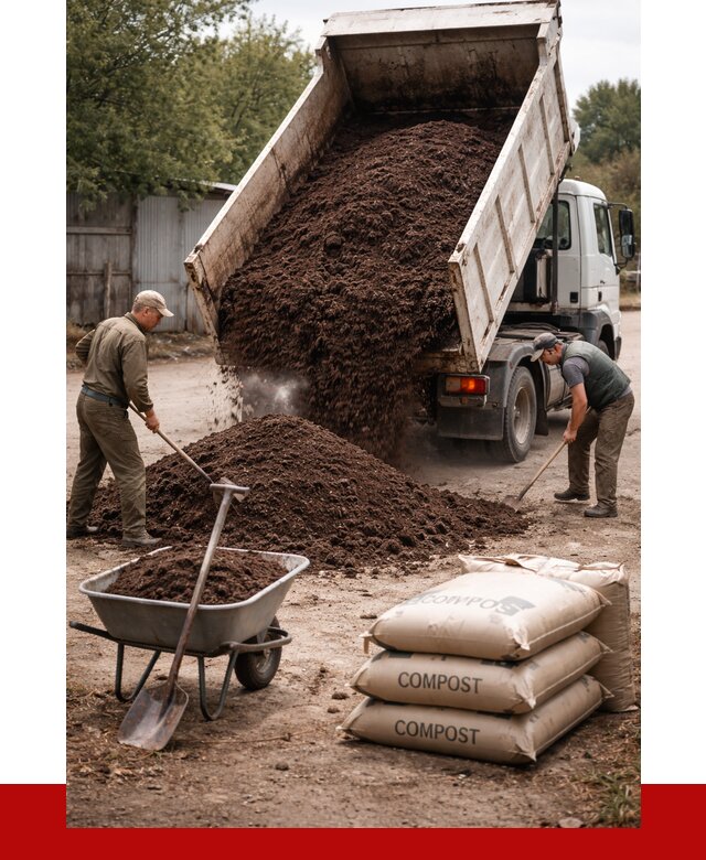 Купить компост в Сестрорецке от 4305 р. за куб с доставкой | ПРОНЕРУДСст
