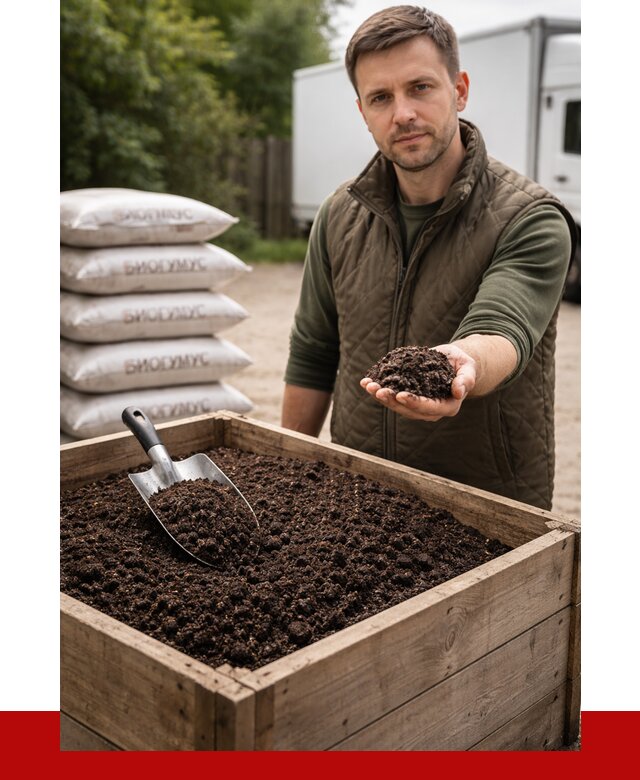 Купить биогумус в Сестрорецке с доставкой от 8712 р. за куб | ПРОНЕРУДСст