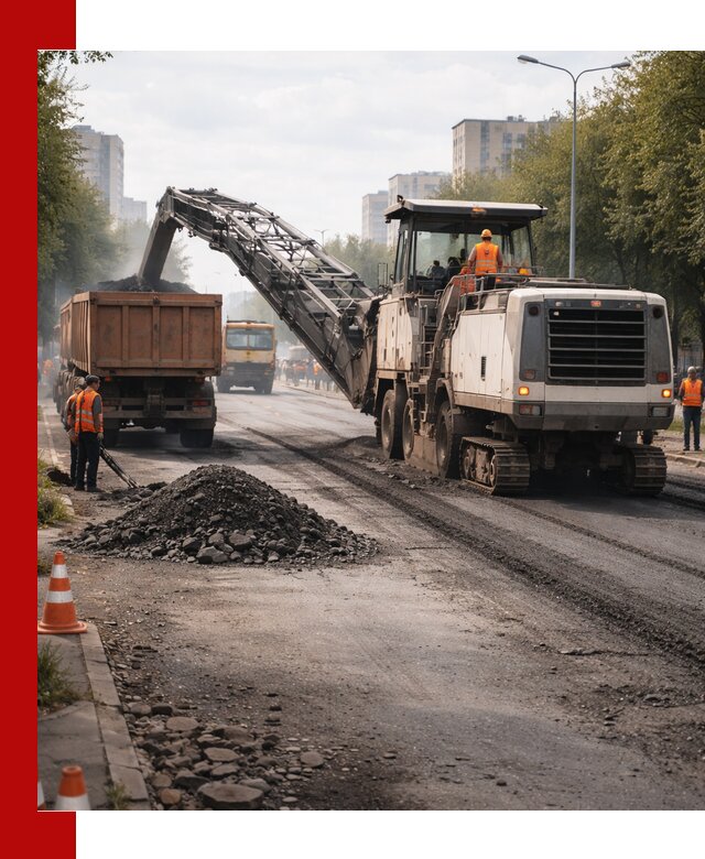 Фрезерованный асфальт в Сестрорецке — удаление и вывоз старого покрытия