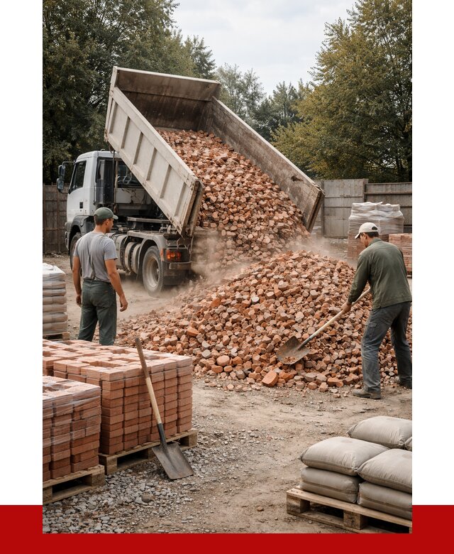 Бой кирпича в Сестрорецке с доставкой от 4305 руб/куб | ПРОНЕРУДСст