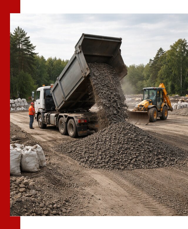 Доставка дробленого асфальта в Сестрорецке для дорожных работ