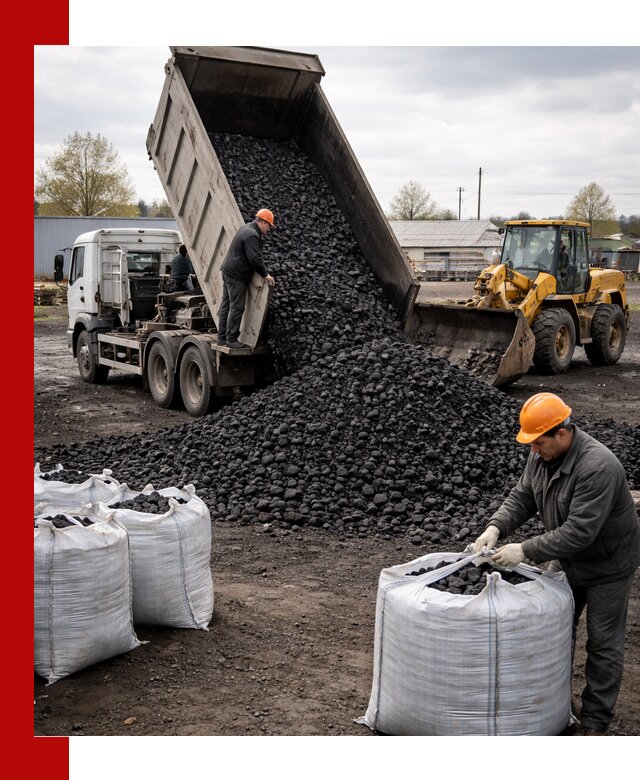 Доставка каменного угля в Сестрорецке оптом и в розницу