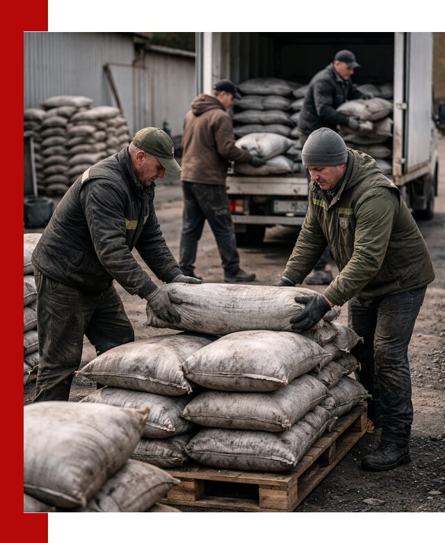 Доставка угля в мешках по выгодным ценам в Сестрорецке