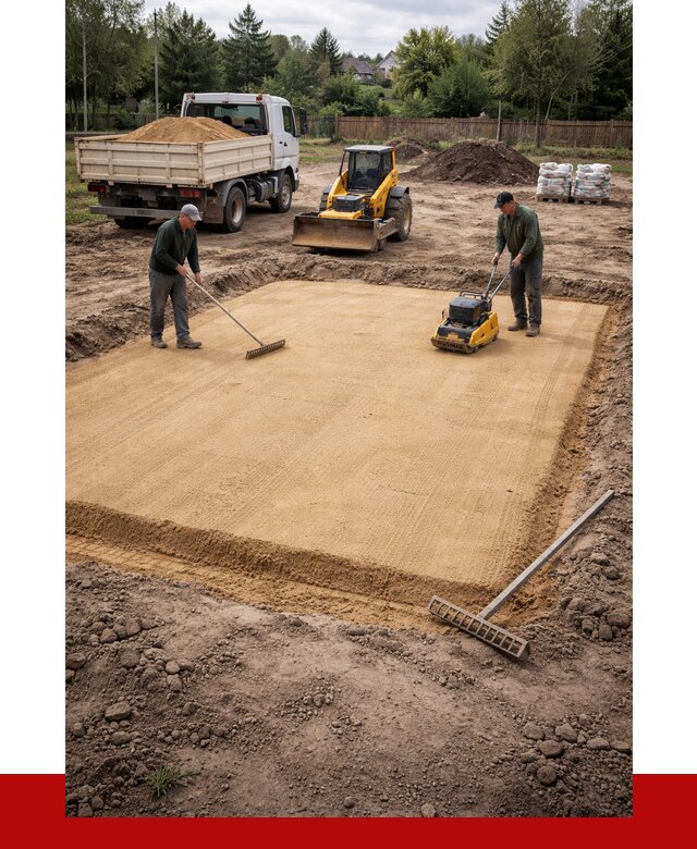 Устройство песчаной подушки в Сестрорецке от 4612 р. ПРОНЕРУДСст