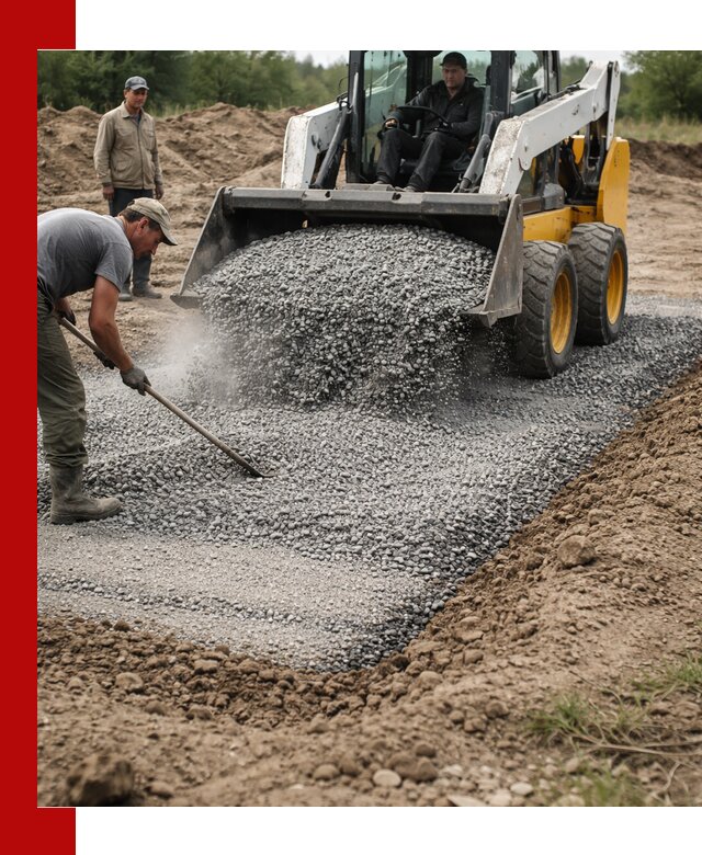 Устройство щебеночной подушки в Сестрорецке для дорог и фундаментов